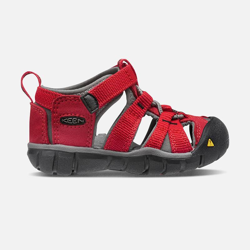 Keen Seacamp II CNX Baby Sandalen Kinder DE-30519 Racing Red/Gargoyle - Keen Kinderschuhe Rot